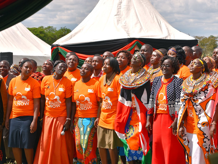 Kajiado Community members participating in an Anti-FGM and ending Child marriage during the 16 days of activism in Kenya.     Photo: UNIC/Newton Kahema