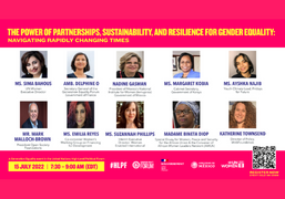Speakers at the Generation Equality side event at the High-Level Political Forum 