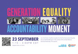 THE FIRST GENERATION EQUALITY ACCOUNTABILITY MOMENT